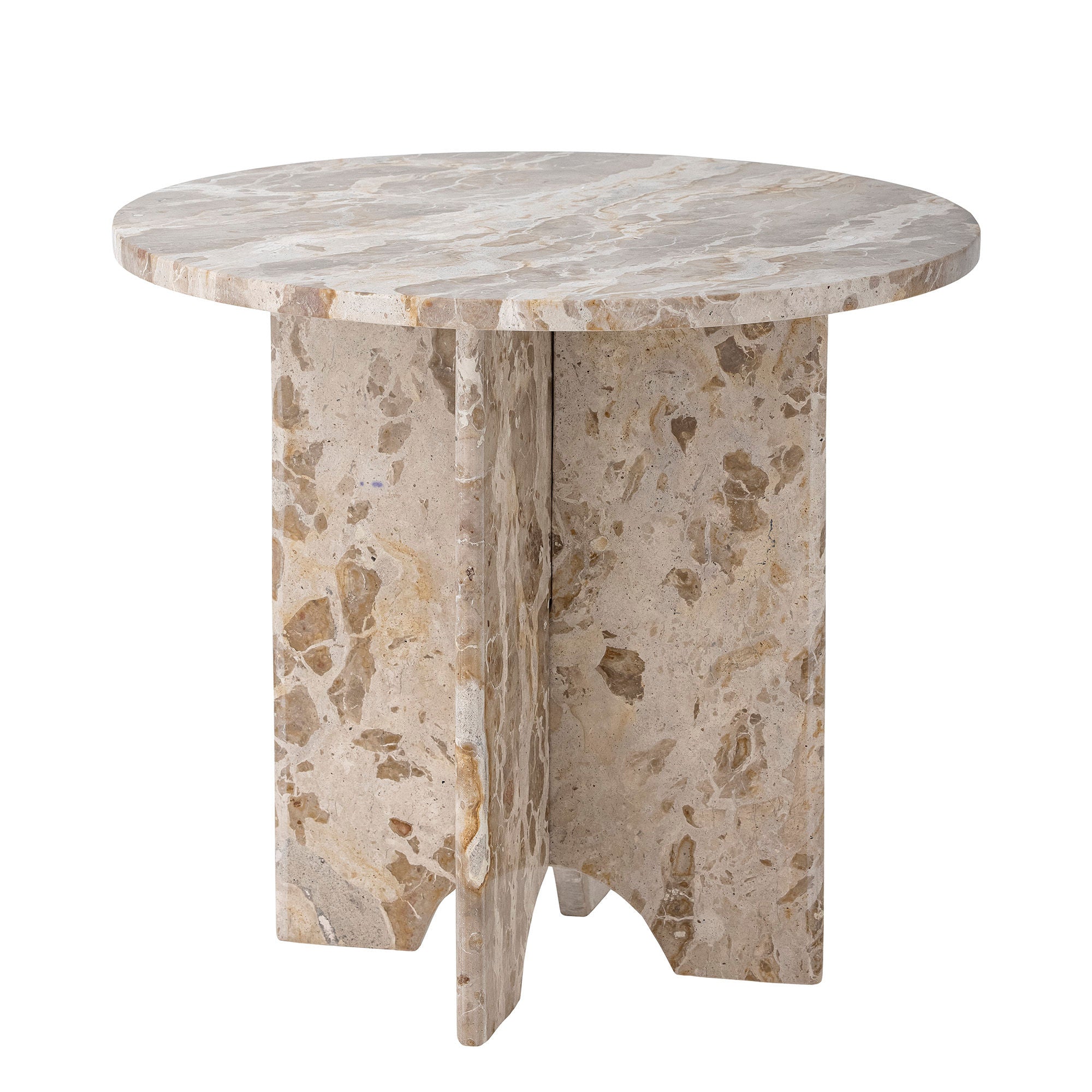 Bloomingville Jasmia Side Table, Brown, Marble