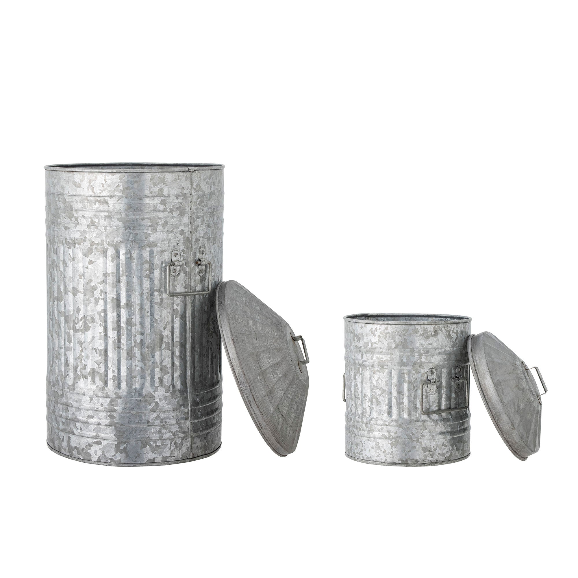 Bloomingville Delina Bucket, šedá, galvanizovaný kov