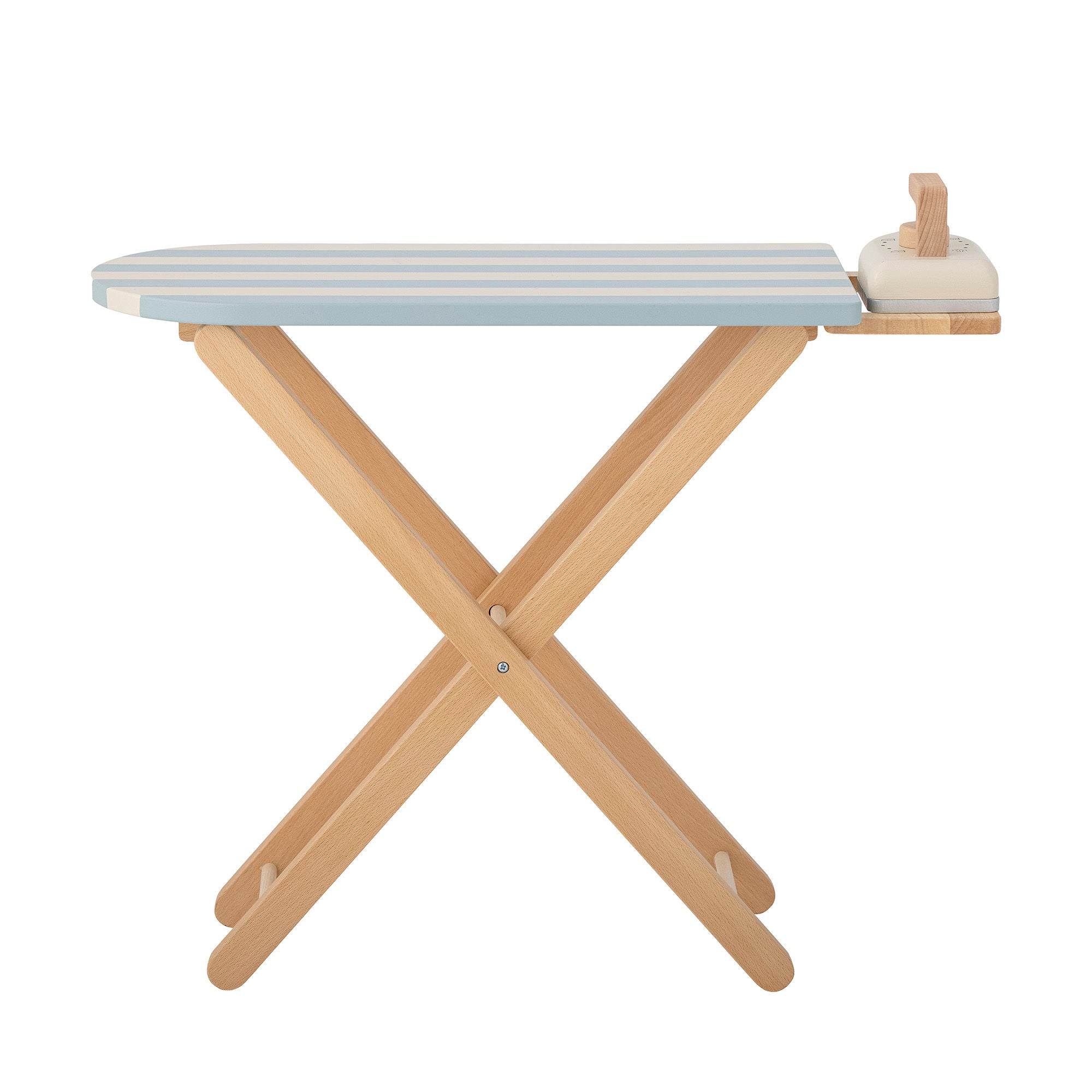 Bloomingville MINI Sande Toy Ironing Board & Iron, Blue, FSC® 100% , Pine