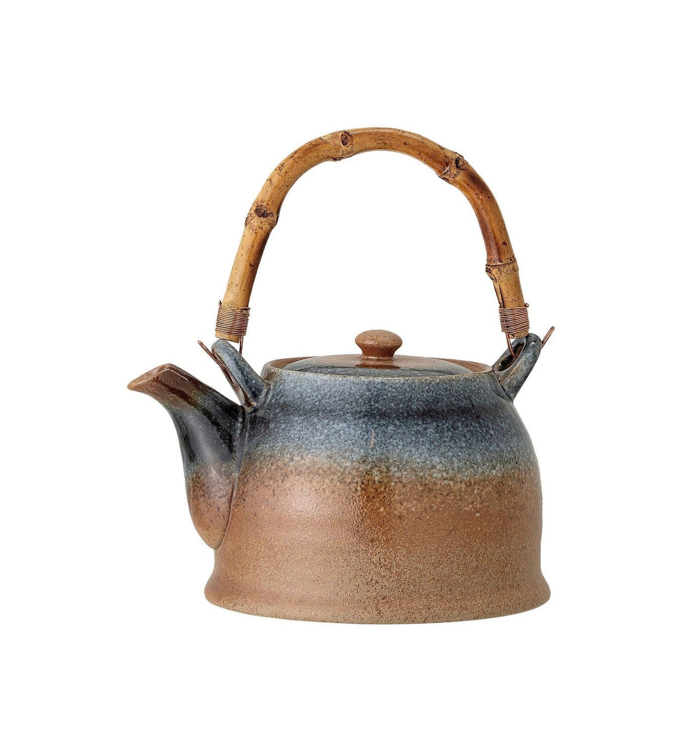 Bloomingville Aura Teapot w/teastrainer, modrá, porcelán
