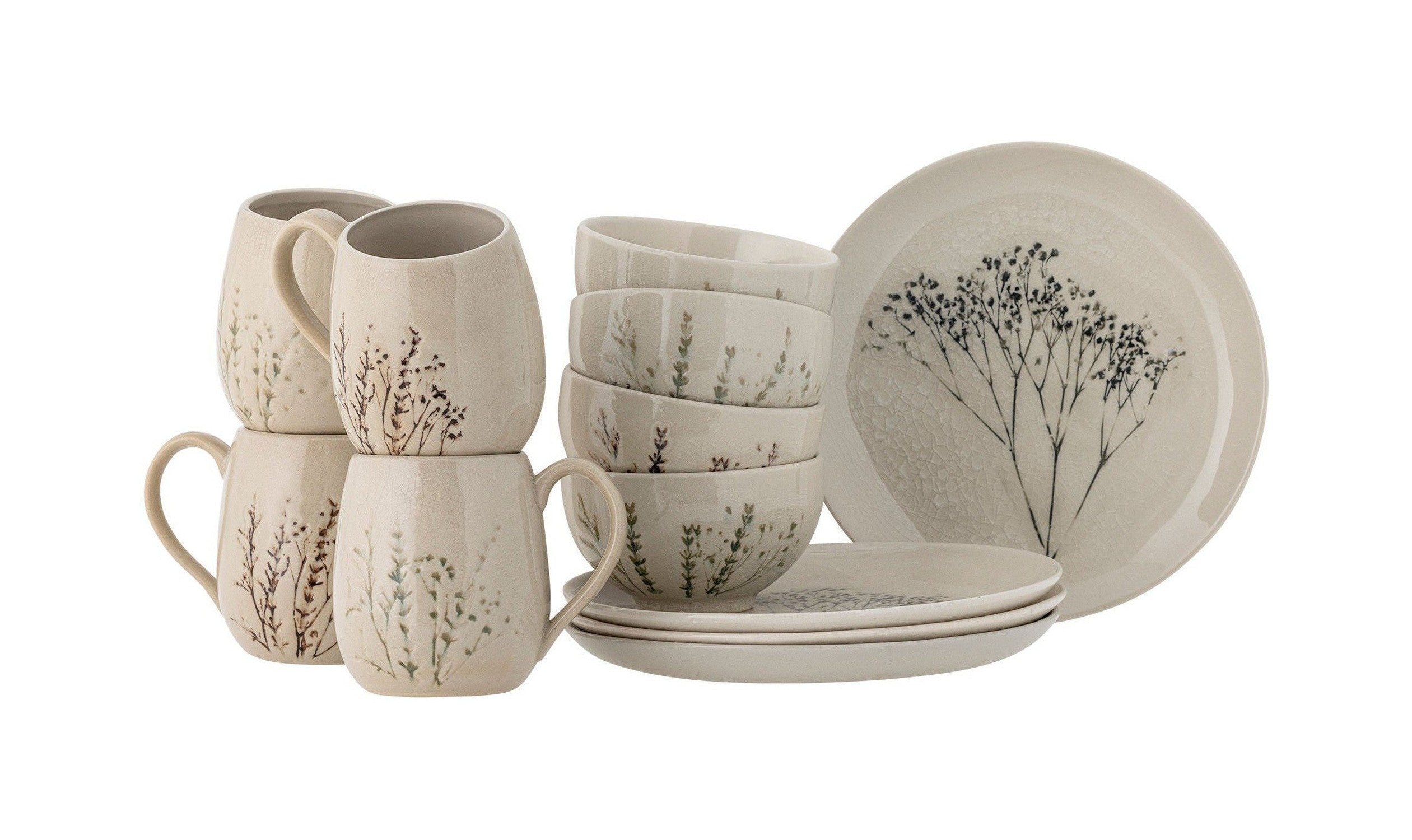 Bloomingville Bea Breakfast Set, Nature, Stoneware