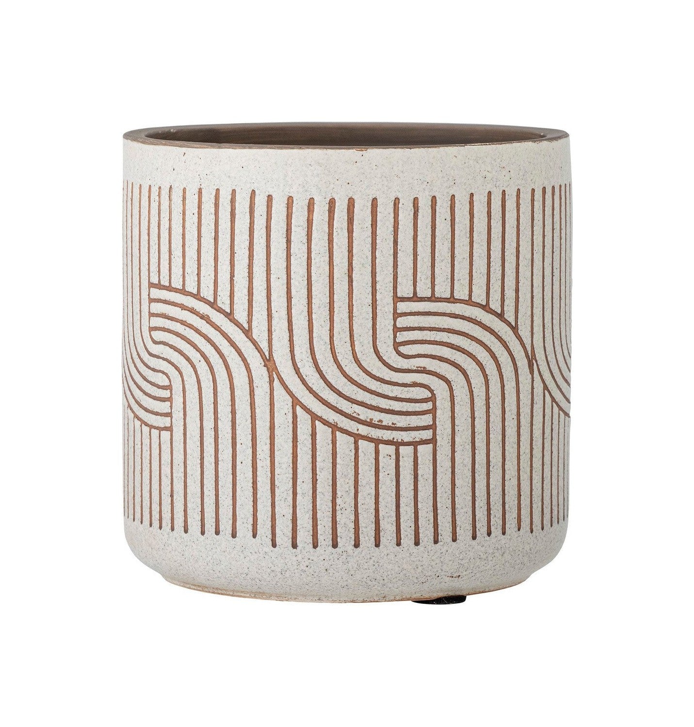 Bloomingville Cenzia Deco Flowerpot, White, Terracotta