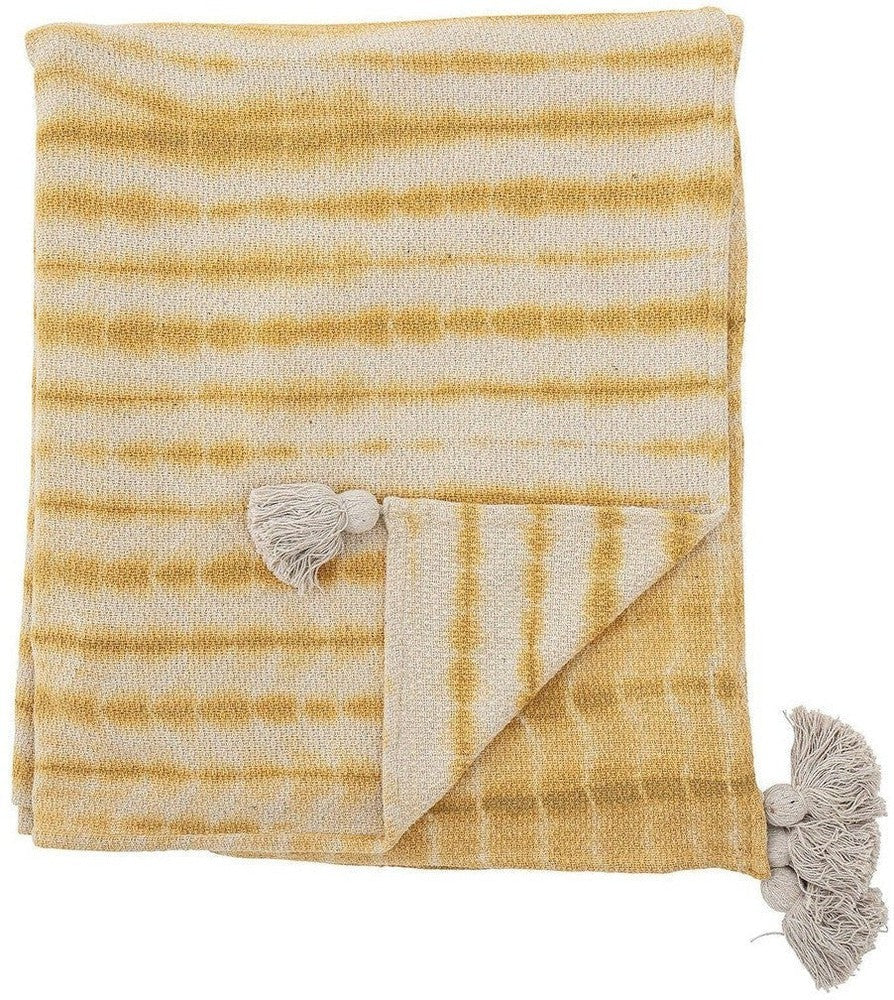 [product_category]-Bloomingville Decia Bedspread, Yellow, Recycled Cotton-Bloomingville-5711173277032-82052407-BLO-1