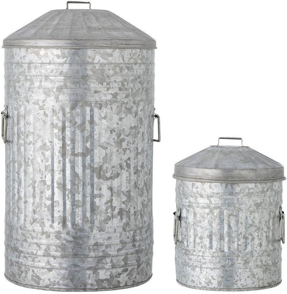 [product_category]-Bloomingville Delina Bucket, Grey, Galvanized Metal-Bloomingville-5711173314195-82066211-BLO-1