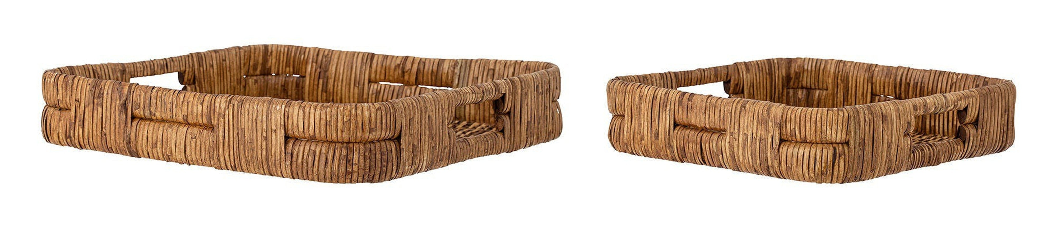 Bloomingville Diann Sersing Tray, Brown, Rattan