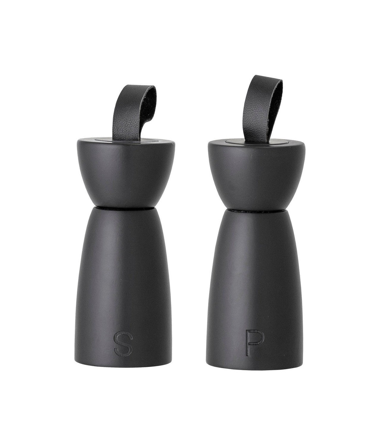 Bloomingville Hanif Salt & Pepper Mill, černý, gumový dřevo