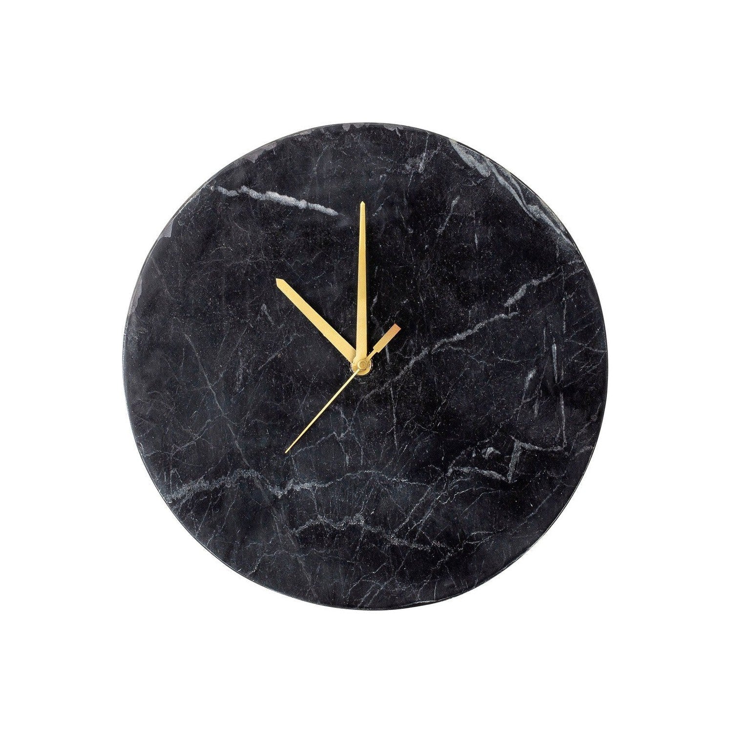 Bloomingville Jamin Wall Clock, černý, mramorový