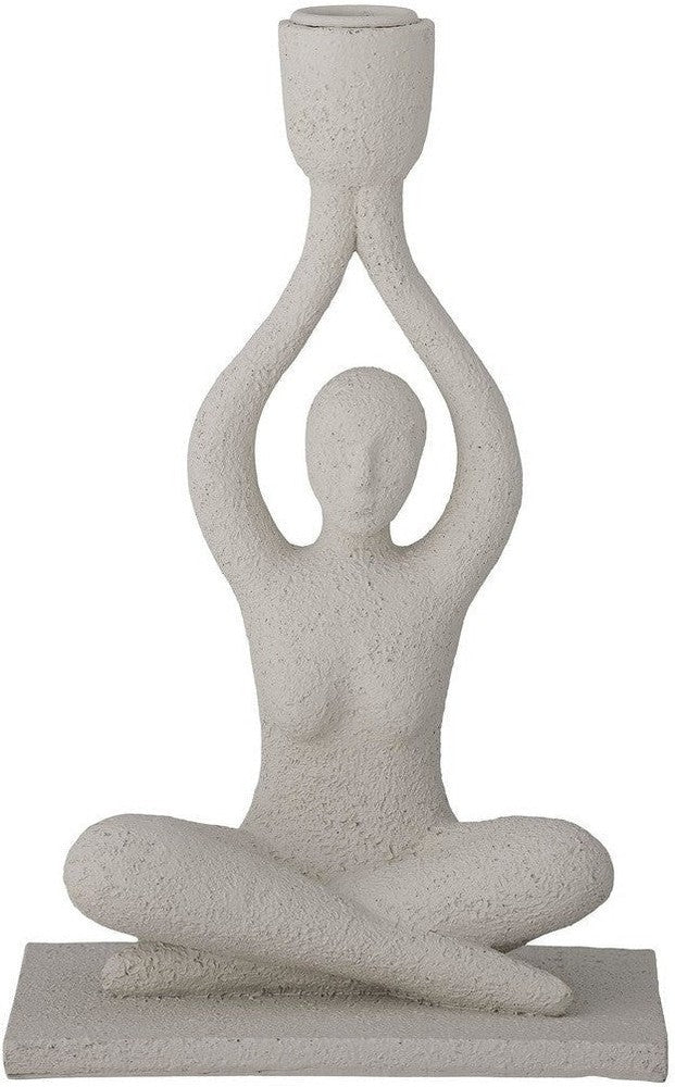 [product_category]-Bloomingville Lucie Candle Holder, White, Polyresin-Bloomingville-5711173282685-82052993-BLO-1