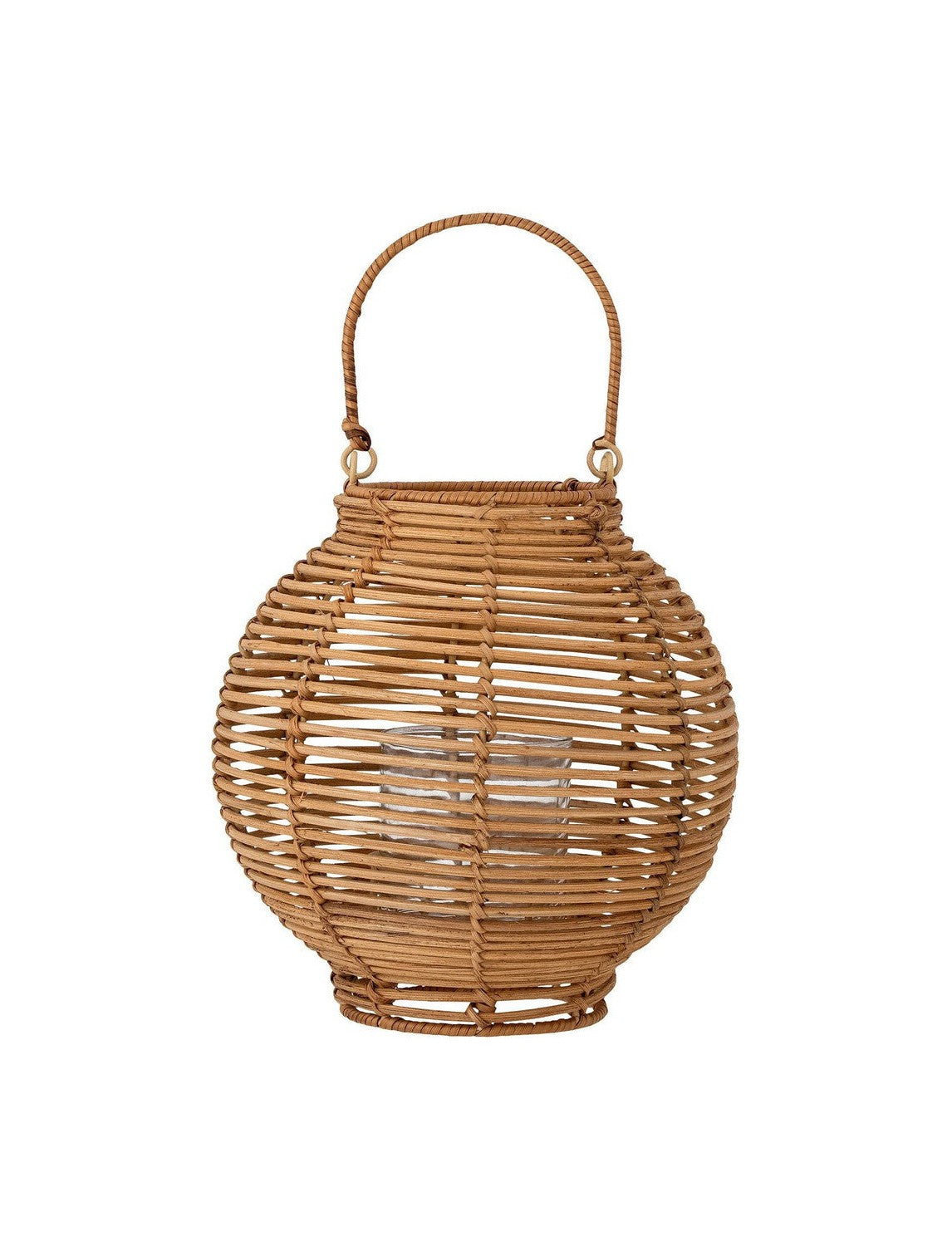 Bloomingville Malua Lantern w/Glass, Nature, Rattan