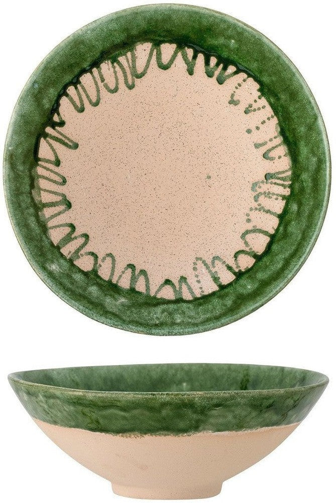 [product_category]-Bloomingville Moez Bowl, Green, Stoneware-Bloomingville-5711173303212-82057654-BLO-1