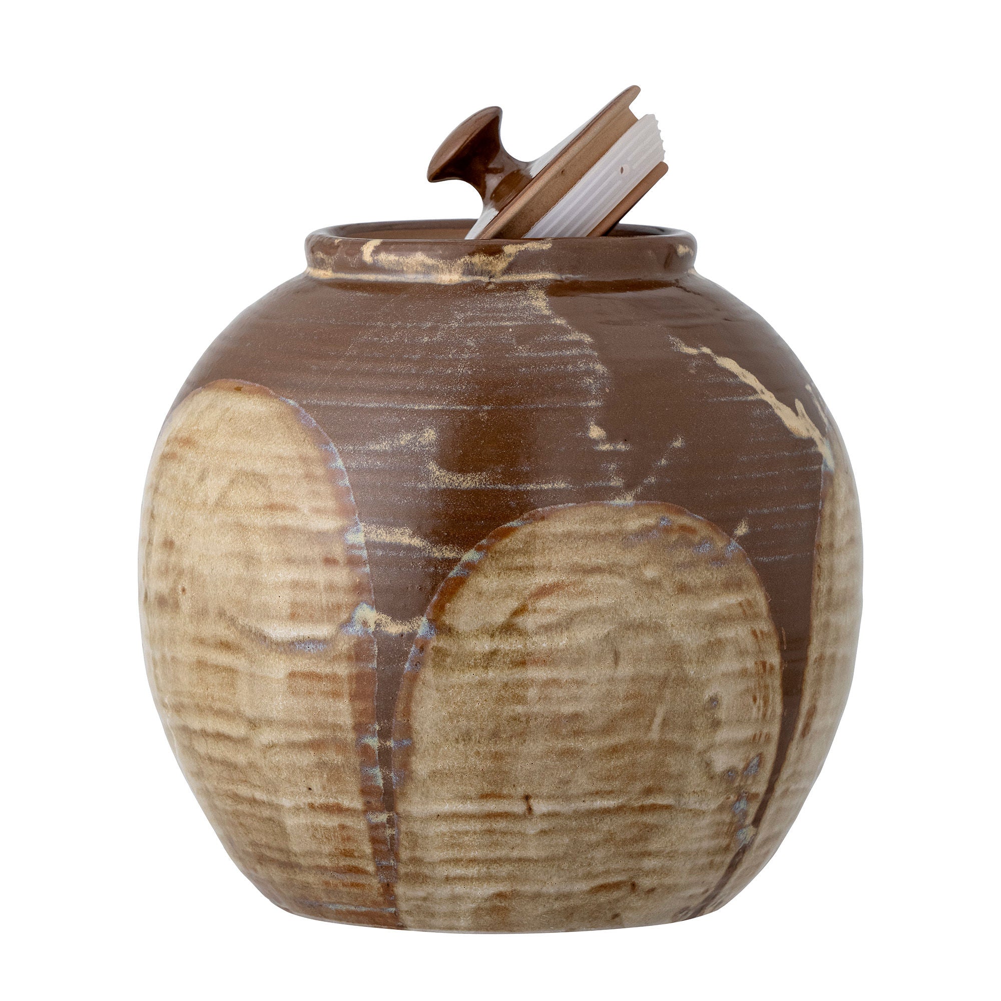 [product_category]-Bloomingville Nasib Jar w/Lid, Brown, Stoneware-Bloomingville-5711173303380-82057660-BLO-2