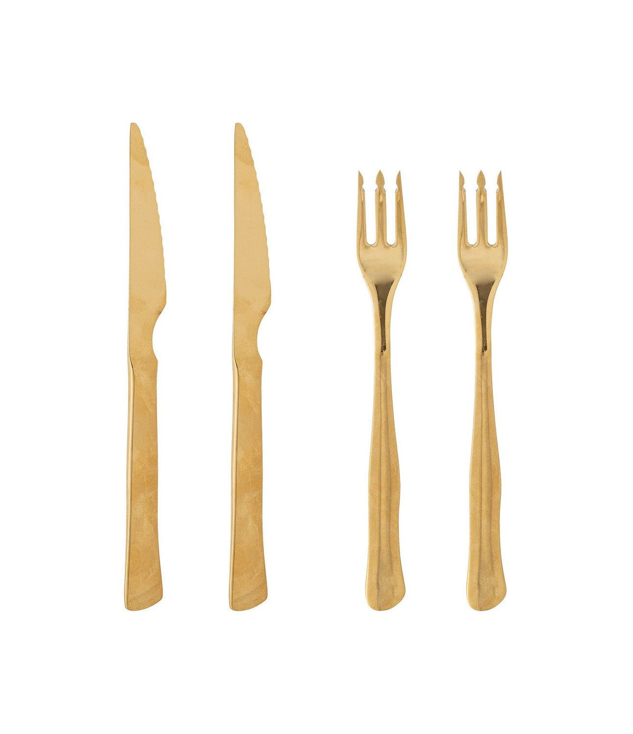 Bloomingville Ollin Steak Cutlery, zlatá, nerezová ocel