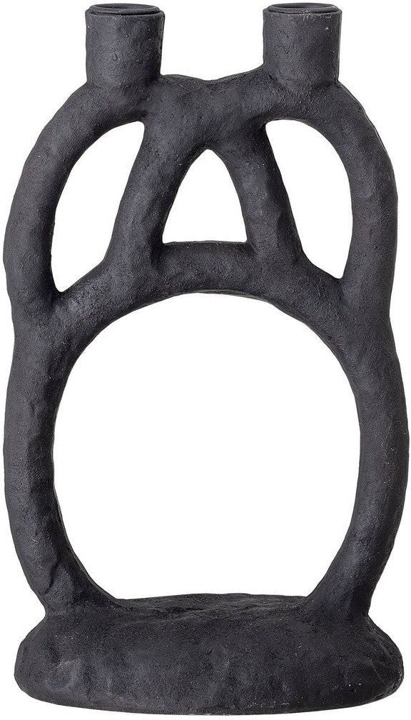 [product_category]-Bloomingville Ramina Candle Holder, Black, Polyresin-Bloomingville-5711173238576-82047420-BLO-1