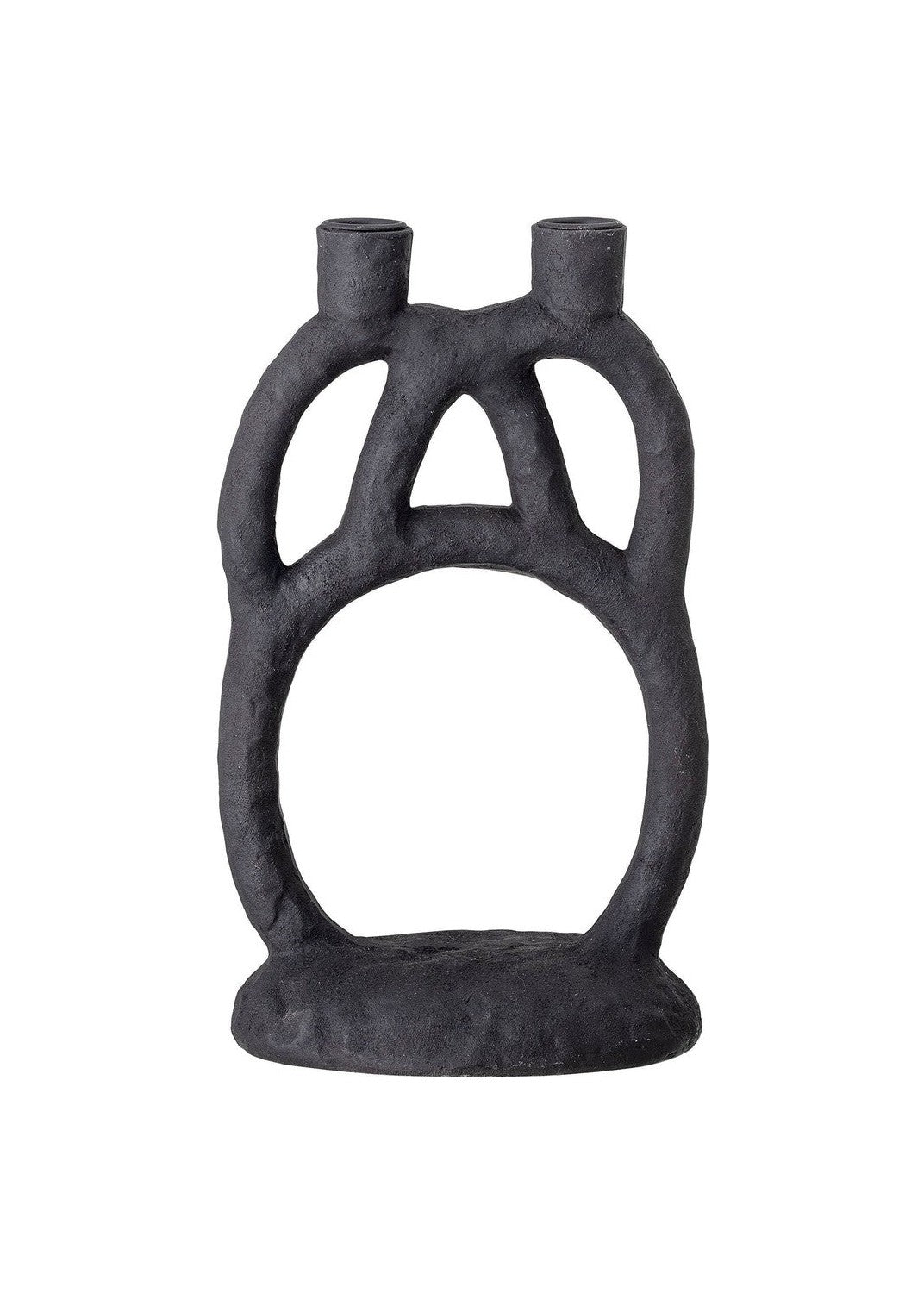 Bloomingville Ramina Candle Holder, Black, Polyresin