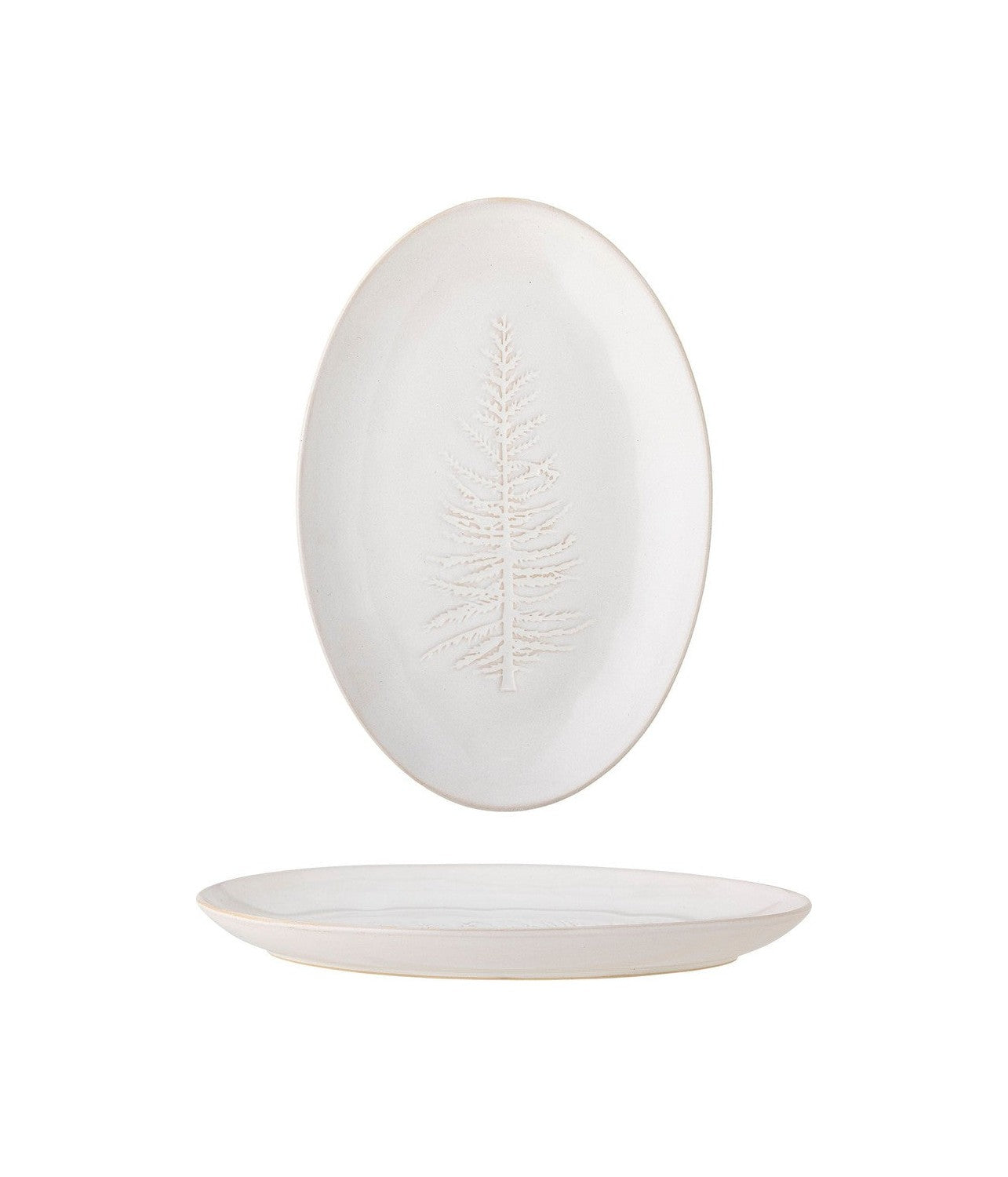 Bloomingville Winter Serving Plate, Nature, Stoneware