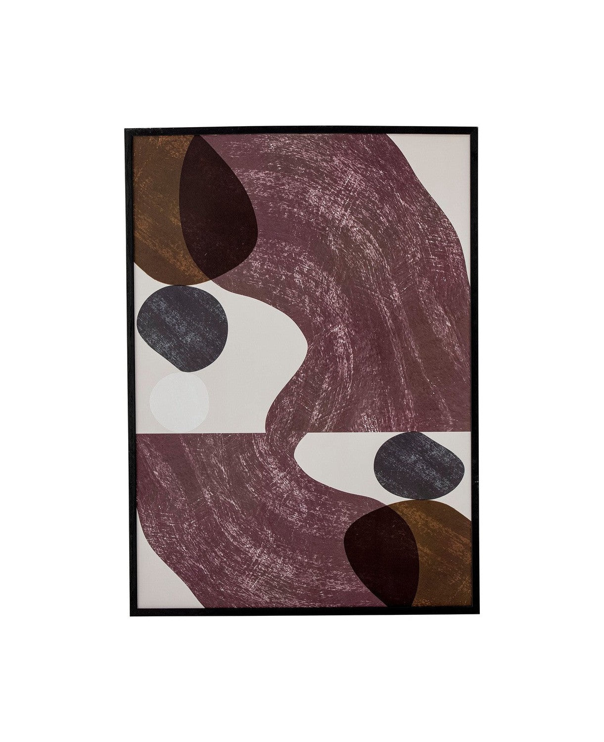 Ilustrace Bloomingville Yoselin s rámem, černá, borovice