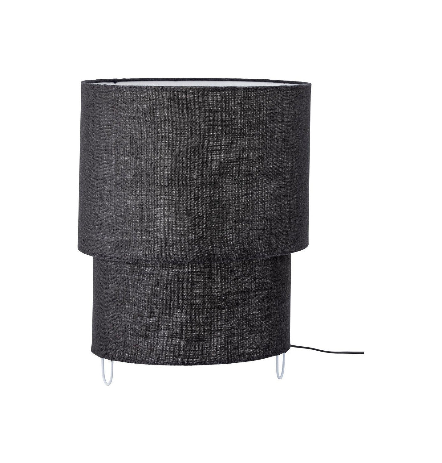 Bloomingville Zalt stolní lampa, černá, prádlo