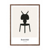  Ant Design Icon Poster Frame Made Of Dark Wood 50x70 Cm Grey