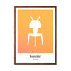  Ant Design Icon Poster Frame Made Of Dark Wood 50x70 Cm Yellow