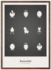  Design Icons Poster Frame Made Of Dark Wood 50x70 Cm Dark Grey