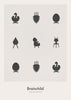  Design Icons Poster Without Frame A5 Light Grey