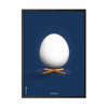  Egg Classic Poster Frame In Black Lacquered Wood 70 X100 Cm Dark Blue Background