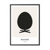  Egg Design Icon Poster Frame In Black Lacquered Wood A5 Grey