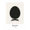  Egg Design Icon Poster Without Frame A5 Grey