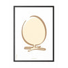  Egg Line Poster Frame In Black Lacquered Wood 70x100 Cm White Background