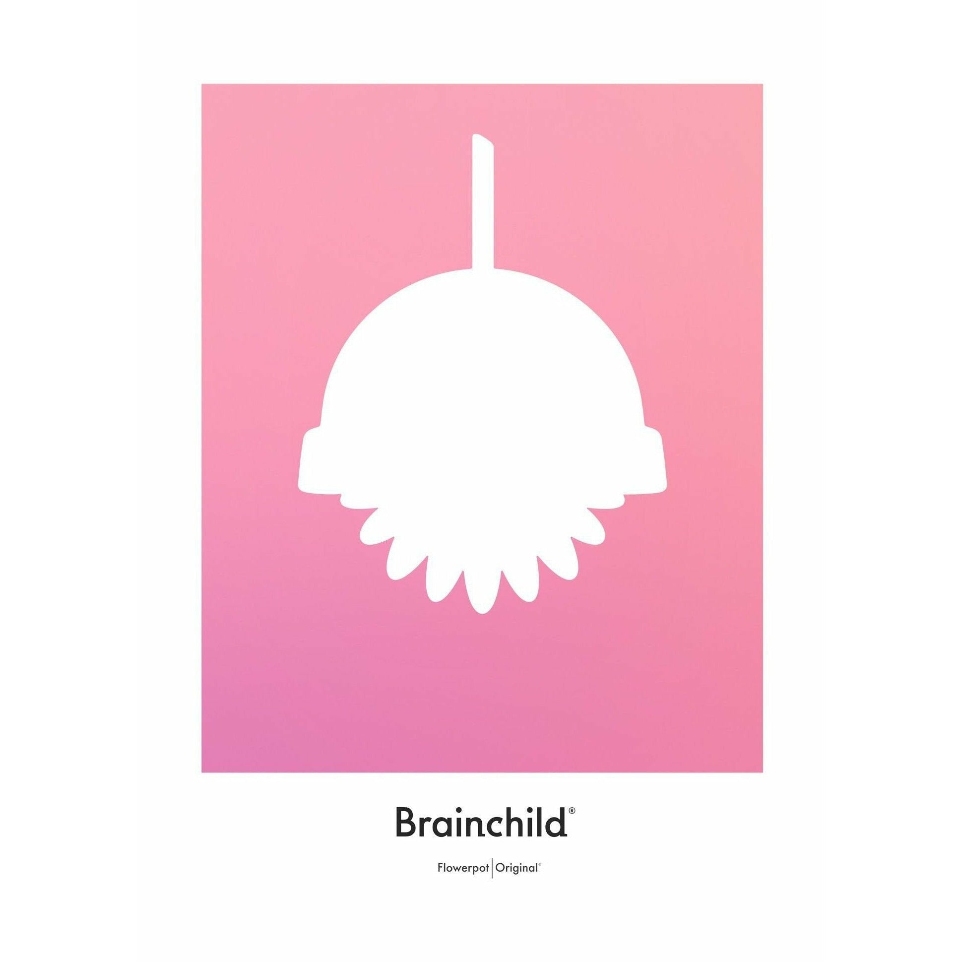 [product_category]-Brainchild Flowerpot Design Icon Poster Without Frame A5, Pink-Brainchild-IF-81001-BRA-1