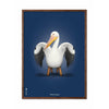  Pelikan Classic Poster Dark Wood Frame 70x100 Cm Dark Blue Background