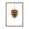  Pine Cone Classic Poster Frame Made Of Dark Wood 50x70 Cm White Background