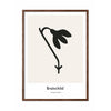  Snowdrop Design Icon Poster Frame Made Of Dark Wood 30x40 Cm Grey