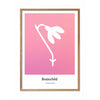  Snowdrop Design Icon Poster Frame Made Of Light Wood A5 Pink