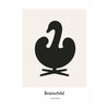  Swan Design Icon Poster Without Frame 30 X40 Cm Grey