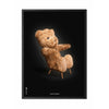  Teddy Bear Classic Poster Frame In Black Lacquered Wood 30x40 Cm Black Background