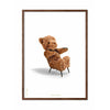  Teddy Bear Classic Poster Frame Made Of Dark Wood 30x40 Cm White Background