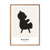  Teddy Bear Design Icon Poster Frame Made Of Light Wood 30x40 Cm Grey