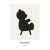  Teddy Bear Design Icon Poster Without Frame A5 Grey