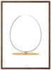 Brainchild The Egg Design Skich Poster Frame Made Of Dark Wood 50x70 Cm, White Background