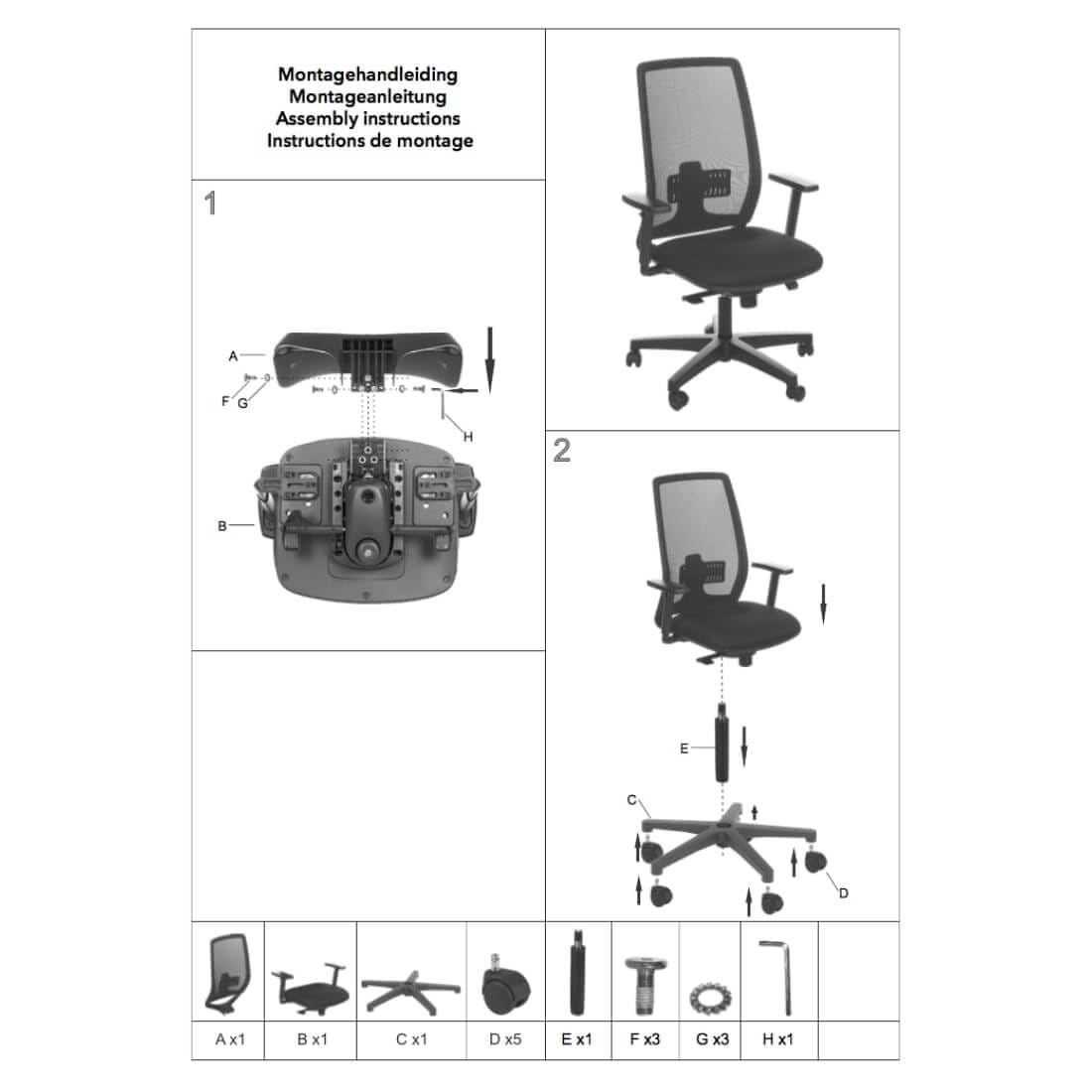 Ergonomická kancelářská židle 400 Mesh (N) EN 1335