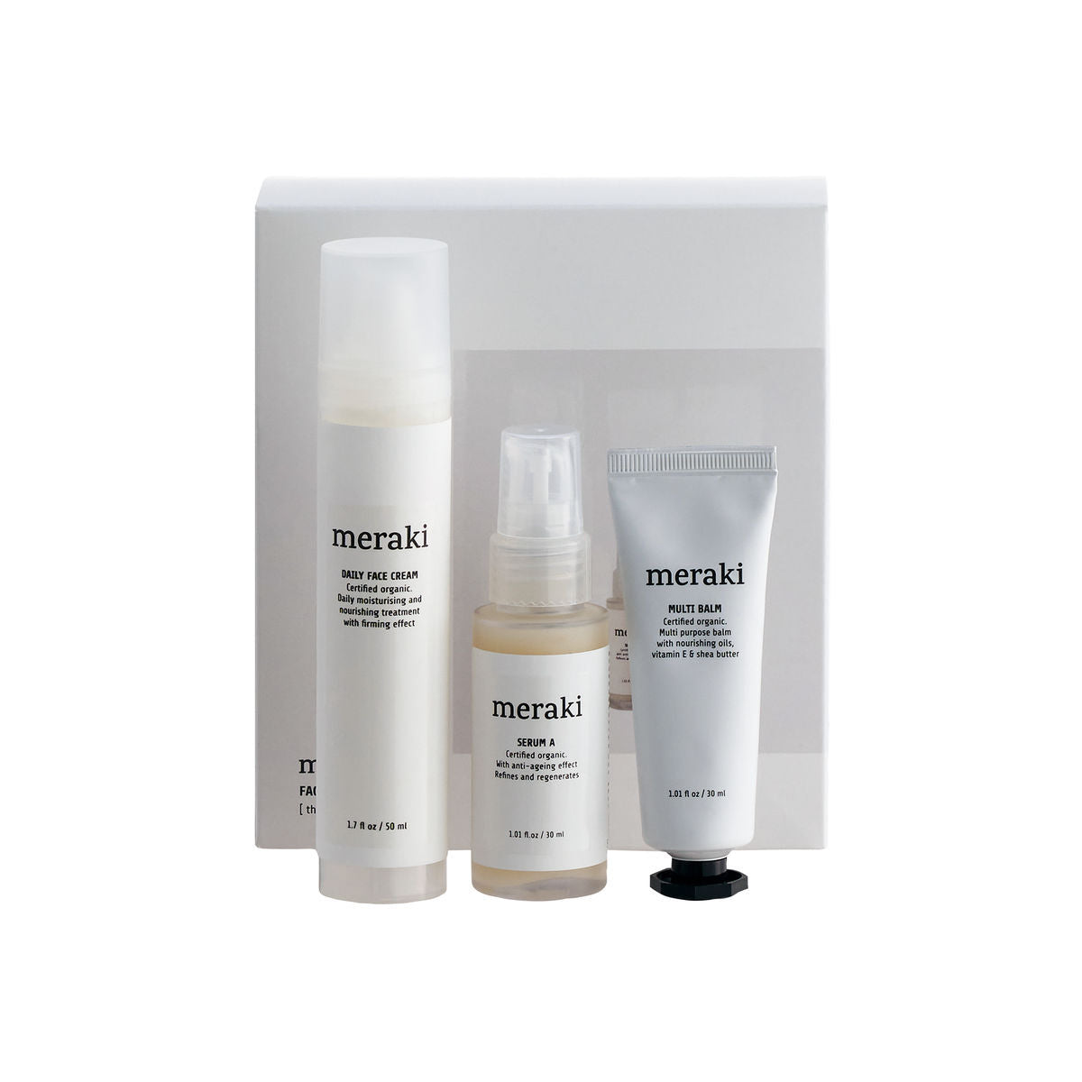 Meraki Gift box, The moisturising kit - Face care