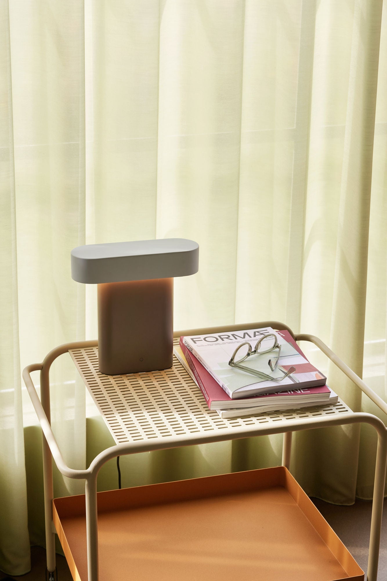 Hübsch Elegantní stolní lampa hnědá/světle šedá