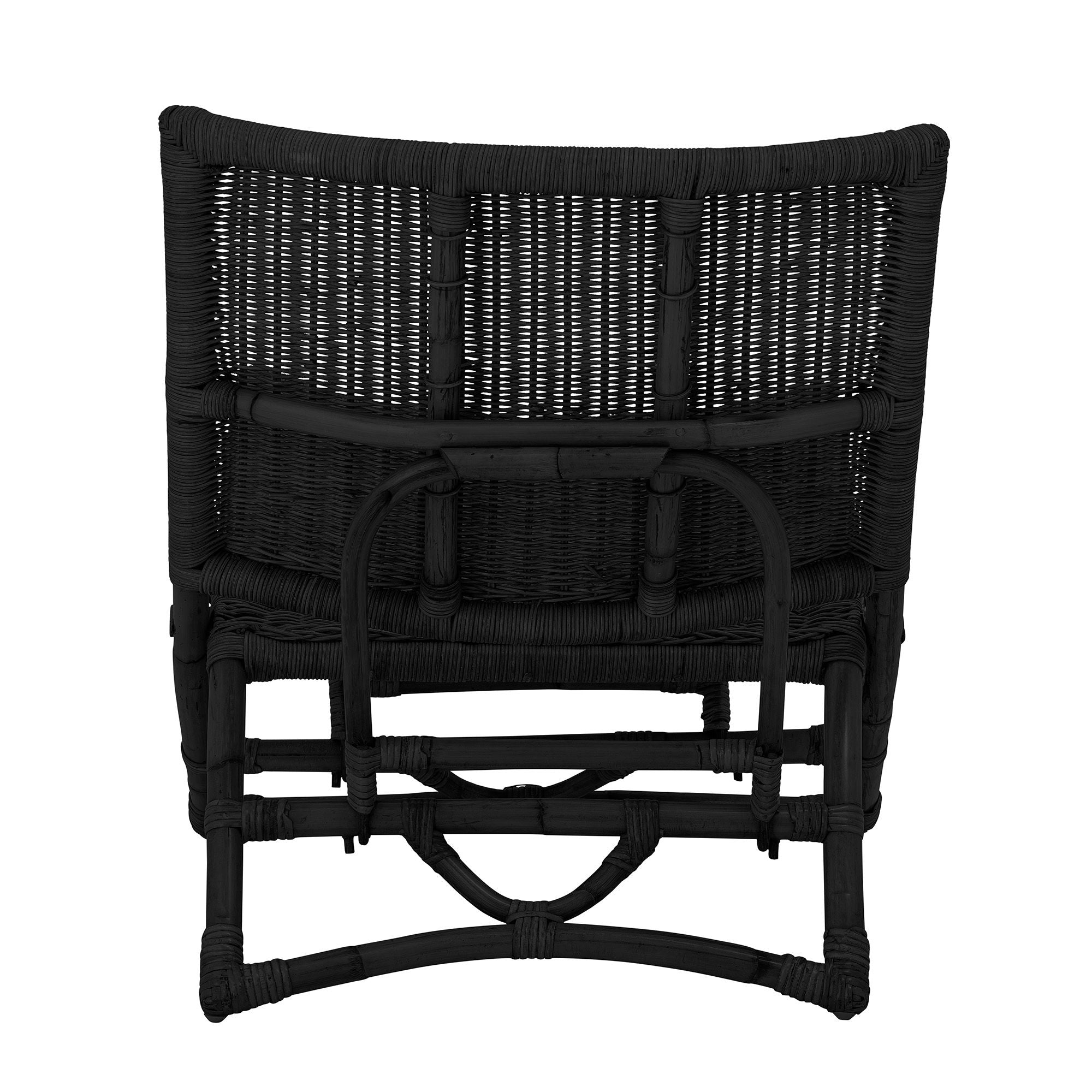 Lounge židle Bloomingville Baz, černá, ratan