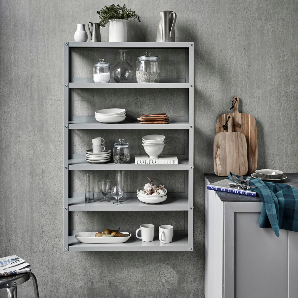 Jednotka House Doctor Shelving Unit, HDuse, světle šedá