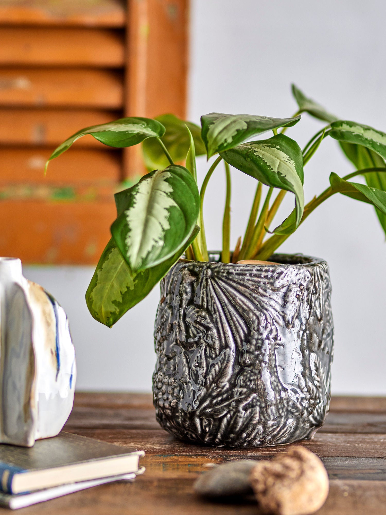 Kreativní sbírka Nikou deco Flowerpot, černá, terakota