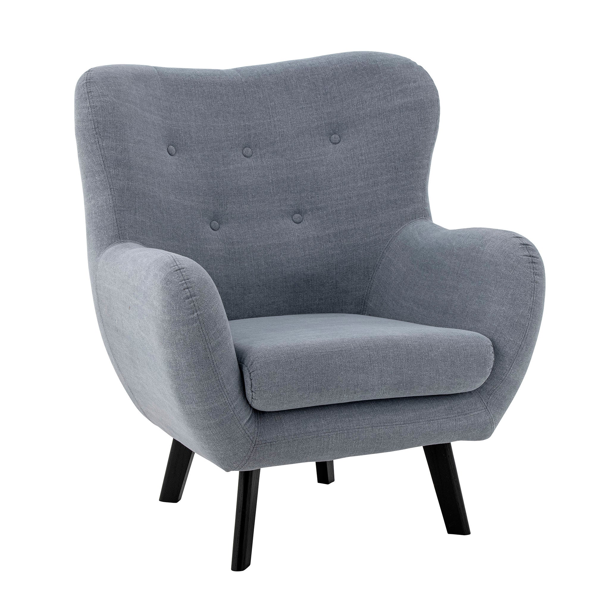 Kreativní kolekce Beau Lounge Chair, Blue, Cotton