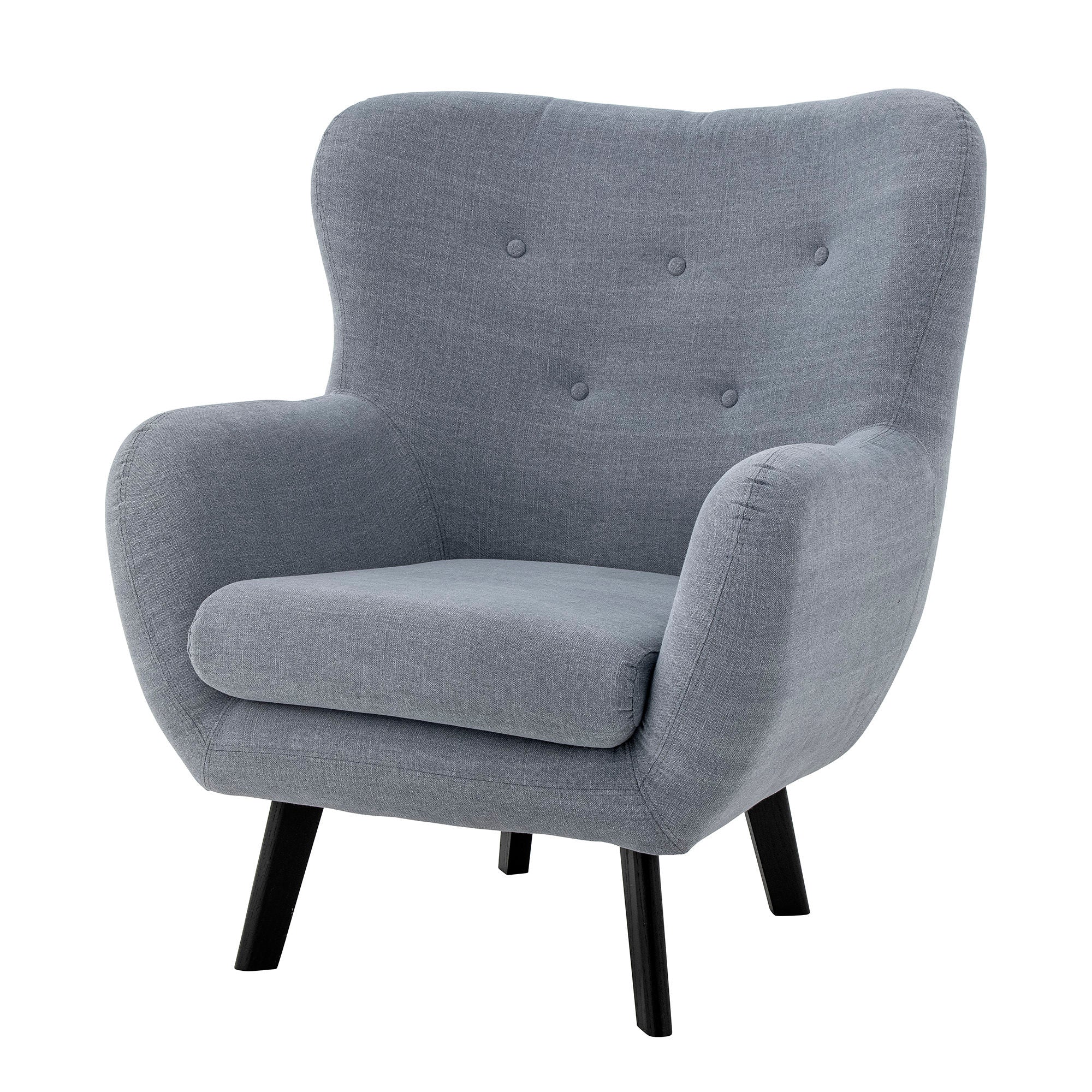 Kreativní kolekce Beau Lounge Chair, Blue, Cotton