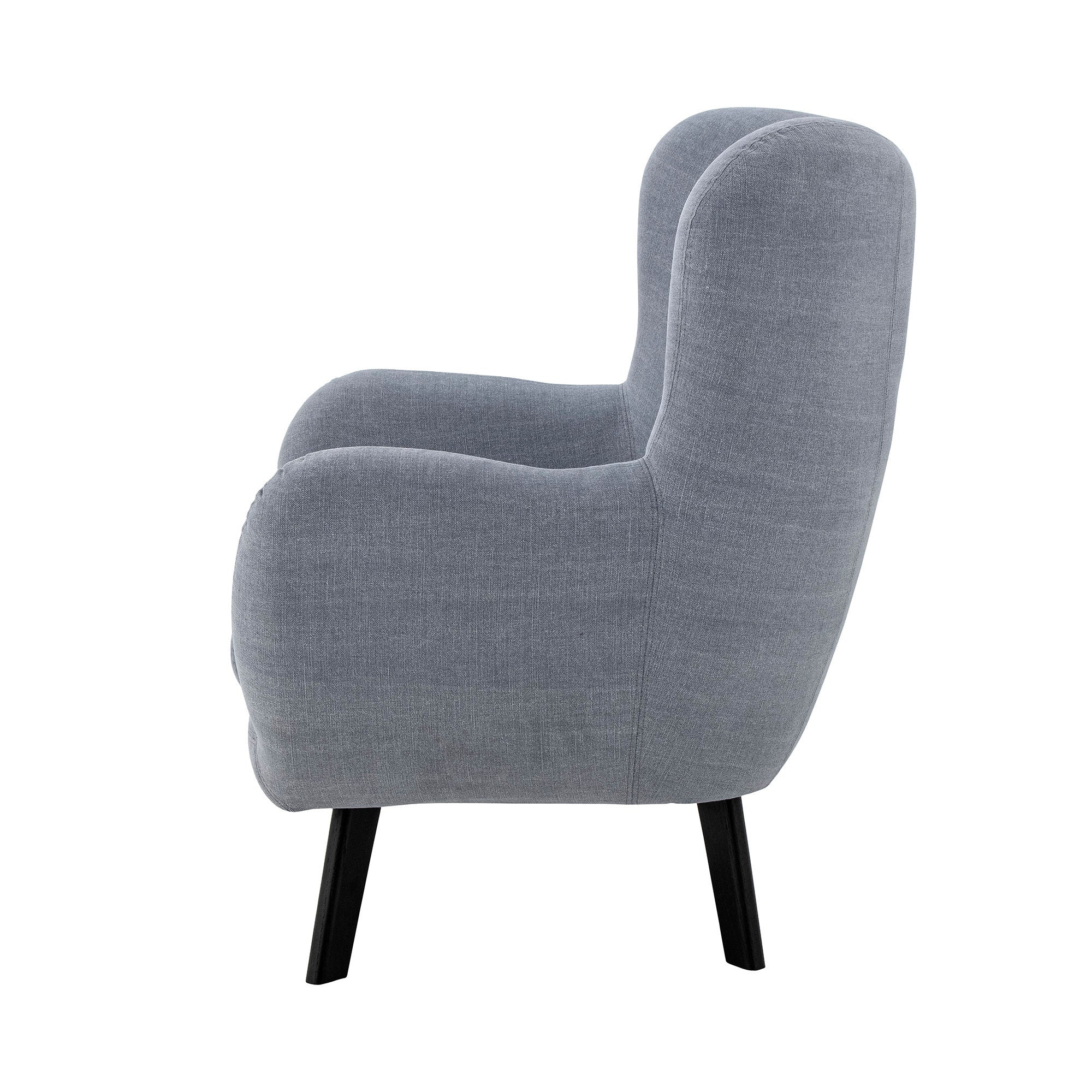 Kreativní kolekce Beau Lounge Chair, Blue, Cotton