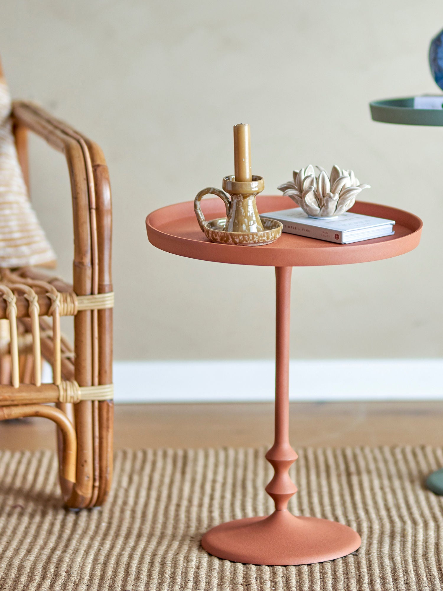 Boční stolek Bloomingville Anjou, oranžový, hliník